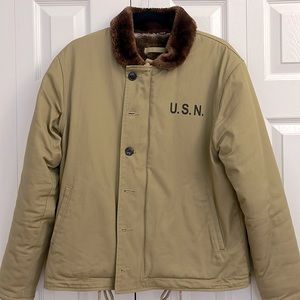 N1 Khaki Jacket with inner fleece , Size 40